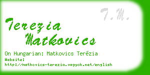 terezia matkovics business card