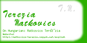 terezia matkovics business card